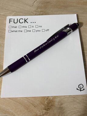 Cheeky F Word Notepad and Pen set
